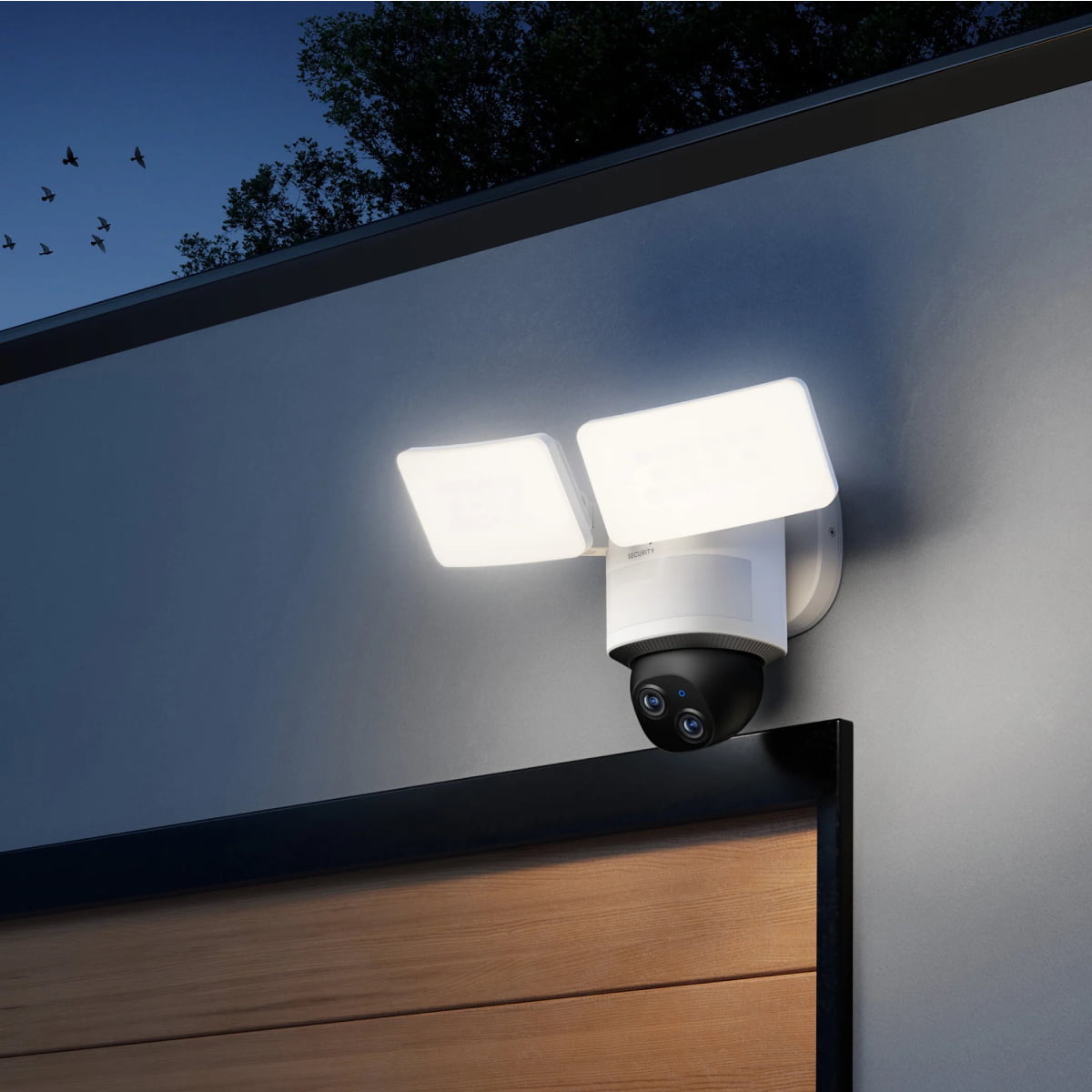 Eufy-Floodlight-Cam-E340-with-lights-on